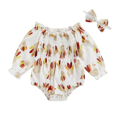Long Sleeve Turkey Baby Romper
