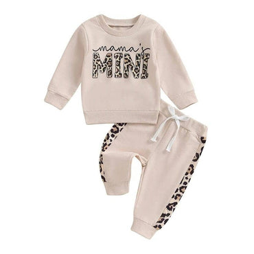 Mama's Mini Leopard Baby Set Beige 3-6 M