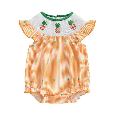Striped Pineapple Baby Romper