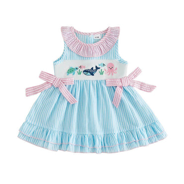Sleeveless Seaside Striped Toddler Dress Dresses The Trendy Toddlers
