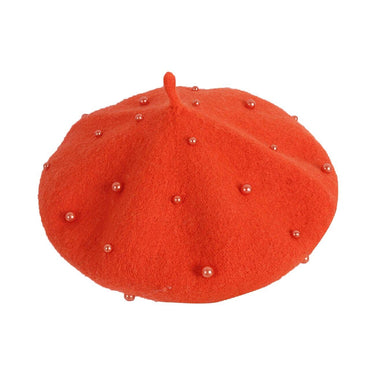 Solid Toddler Pearl Hat Orange