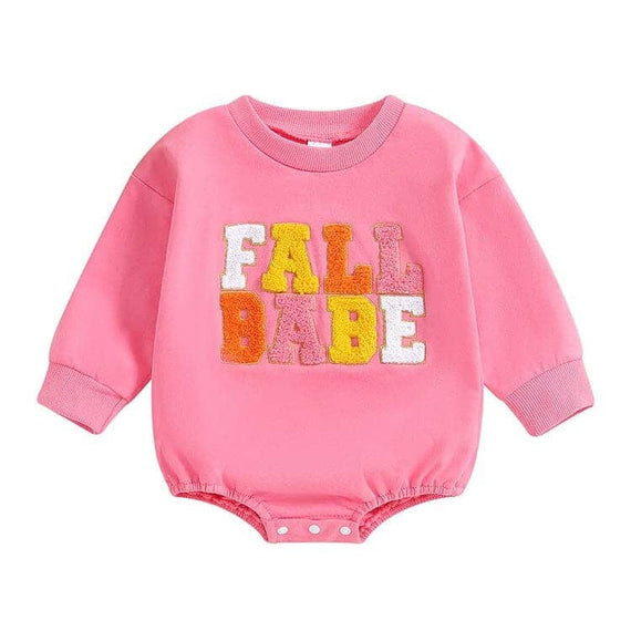 Long Sleeve Fall Babe Baby Bodysuit Pink 0-3 M