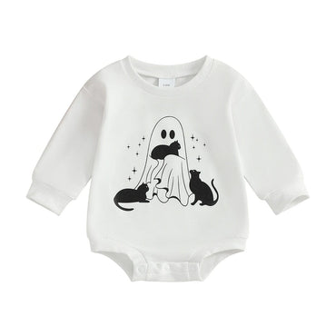 Long Sleeve Ghost Cats Baby Bodysuit