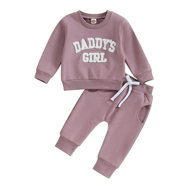Daddy's Girl Solid Baby Set Purple 3-6 M