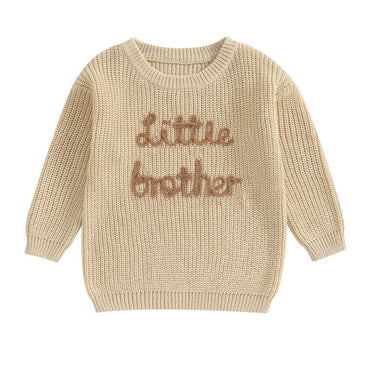 Little Brother Knitted Baby Sweater Khaki 0-3 M
