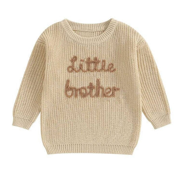 Little Brother Knitted Baby Sweater Khaki 0-3 M