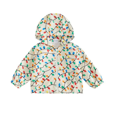 Holiday Lights Hooded Toddler Jacket Jacket The Trendy Toddlers