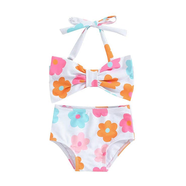 Sleeveless Floral Toddler Swimsuit