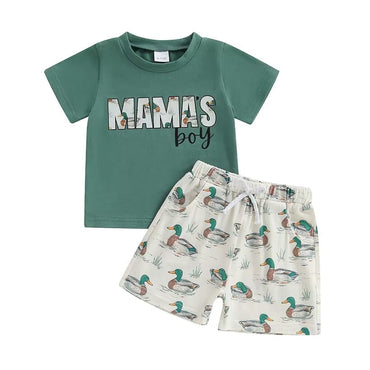 Mama's Boy Duck Shorts Toddler Set