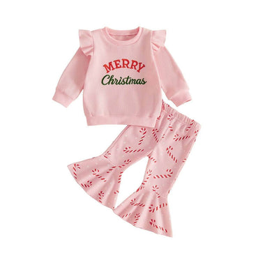 Merry Christmas Flared Pants Toddler Set Sets The Trendy Toddlers