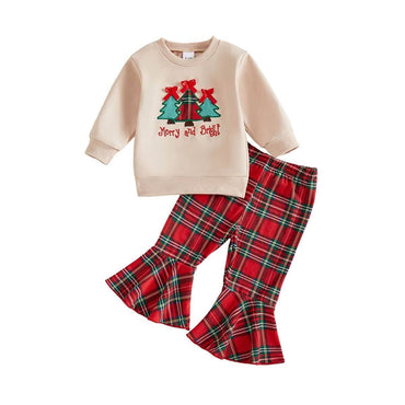 Merry And Bright Plaid Pants Toddler Set