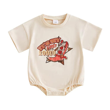 Short Sleeve My First Rodeo Baby Bodysuit