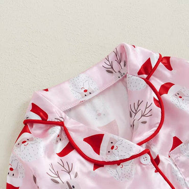 Santa And Reindeer Toddler Pajama Set