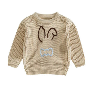 Easter Bunny Knitted Toddler Sweater Beige 9-12 M