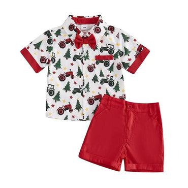 Christmas Gentleman Baby Set Red 9-12 M