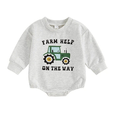 Farm Help On The Way Baby Bodysuit