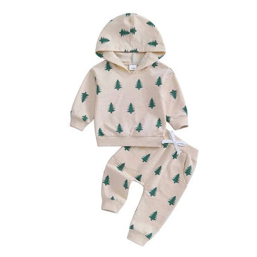 Christmas Tree Hooded Baby Set