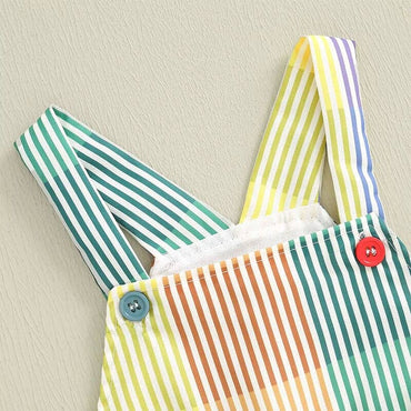 Rainbow Striped Toddler Jumpsuit