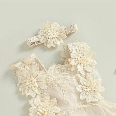 Sleeveless Vintage Lace Baby Romper