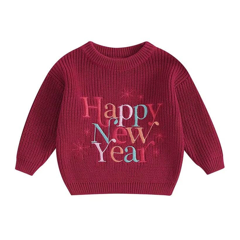 Unisex Baby Happy New Year Knit Sweater – The Trendy Toddlers