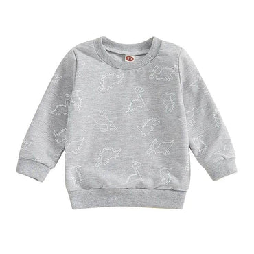 Dinosaurs Toddler Sweatshirt Gray 12-18 M