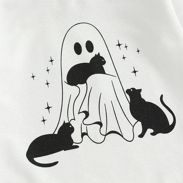 Long Sleeve Ghost Cats Baby Bodysuit