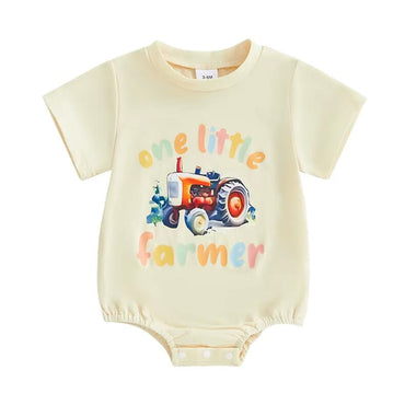 One Little Farmer Baby Bodysuit Beige 0-3 M
