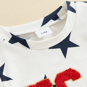 Short Sleeve USA Stars Baby Set