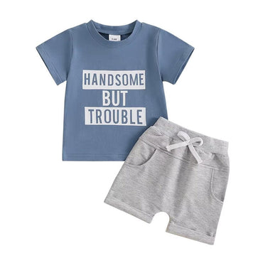 Handsome But Trouble Baby Set