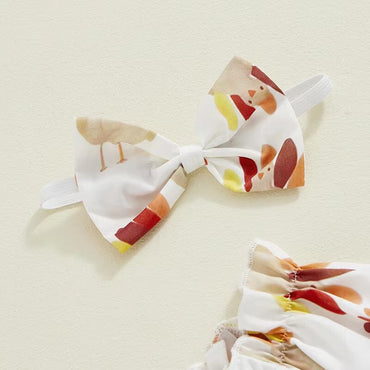 Long Sleeve Turkey Baby Romper