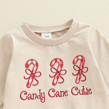 Long Sleeve Candy Cane Cutie Baby Set