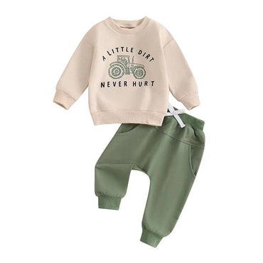 Long Sleeve Little Explorer Toddler Set Beige 9-12 M