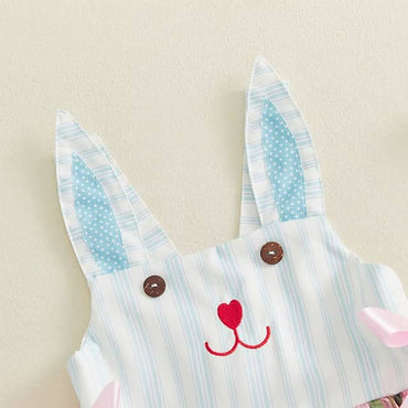 Sleeveless Bunny Bows Layered Toddler Dress
