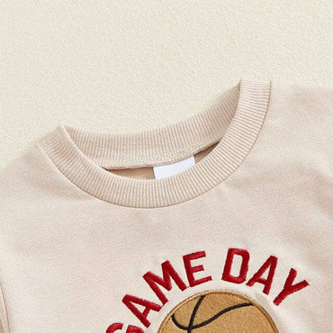 Long Sleeve Basketball Game Day Baby Set
