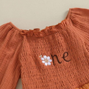 Long Sleeve Layered Tulle Baby Romper