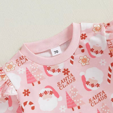 Christmas Vibes Pink Baby Set