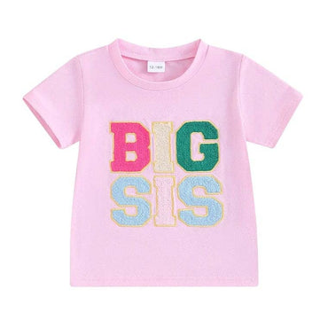 Big Sis Toddler Tee Pink 12-18 M