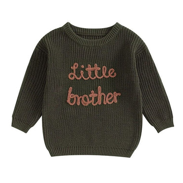 Little Brother Knitted Baby Sweater Dark Green 0-3 M