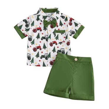 Christmas Gentleman Baby Set Green 9-12 M