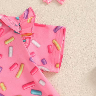 Short Sleeve Cupcake Baby Set