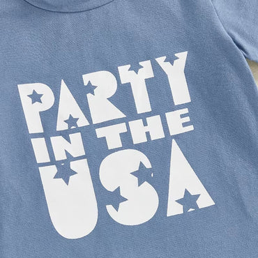 Short Sleeve Party In The USA Toddler Set