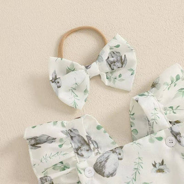 Bunny Leaves Baby Romper