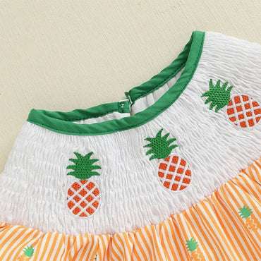 Striped Pineapple Baby Romper