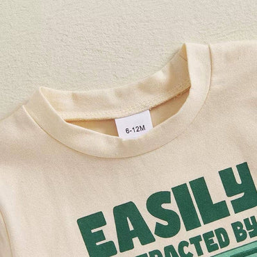 Short Sleeve Garbage Trucks Toddler Set