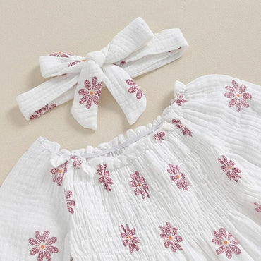 Long Sleeve Floral Toddler Dress