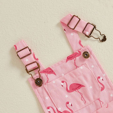 Pink Flamingo Toddler Romper