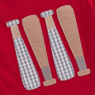 Short Sleeve Baseball Plaid Shorts Baby Set