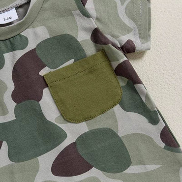Short Sleeve Camo Baby Set