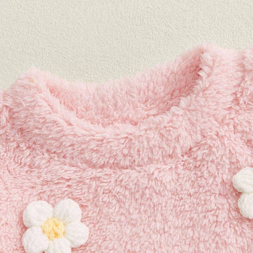Floral Fuzzy Toddler Sweatshirt