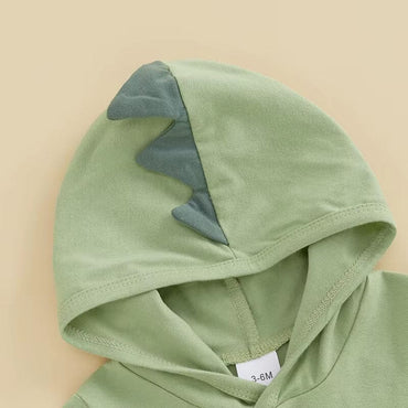 Short Sleeve Dino Hooded Toddler Set